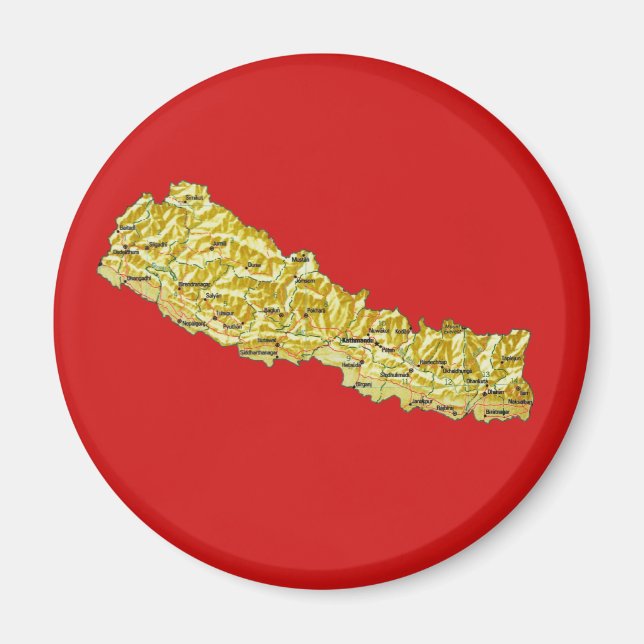 Nepal Map Magnet (Front)