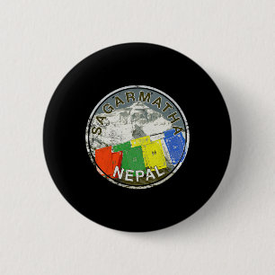 Nepal Mount Everest Sagarmatha Mountain Climbing T 6 Cm Round Badge