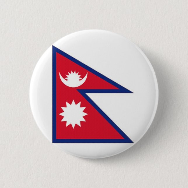 Nepal National Flag 6 Cm Round Badge (Front)