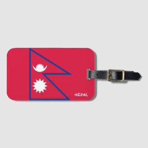 Nepal National Flag Patriotic Luggage Tag