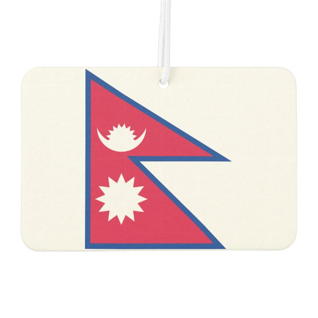 Nepal National World Flag Car Air Freshener (Back)