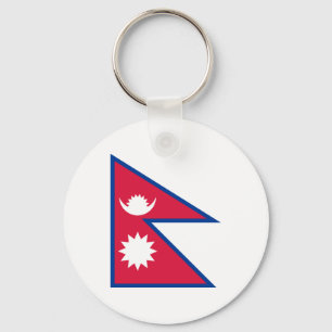 Nepal National World Flag Key Ring
