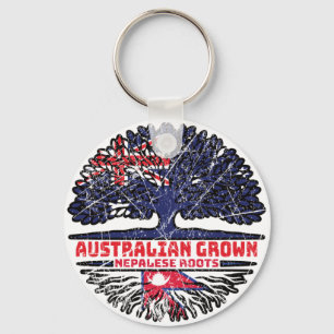 Nepal Nepalese Australian Australia Tree Roots Key Ring