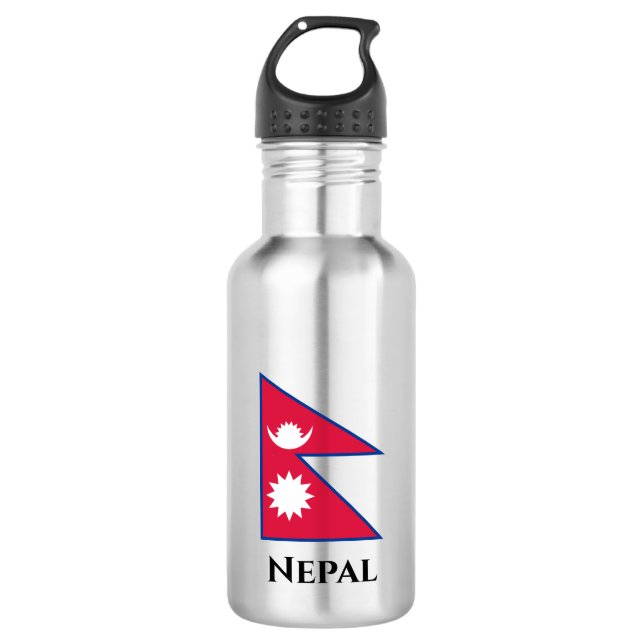 Nepal (Nepalese) Flag 532 Ml Water Bottle (Front)