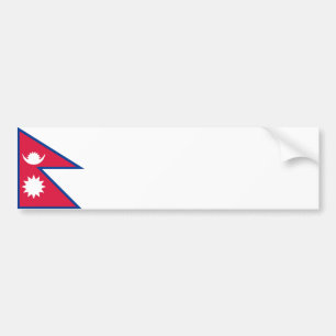 Nepal/Nepalese Flag Bumper Sticker