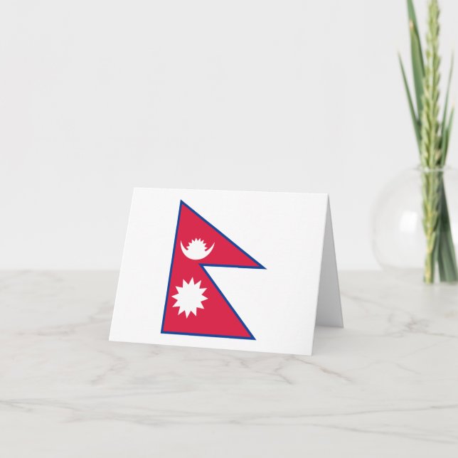 Nepal (Nepalese) Flag Card (Front)