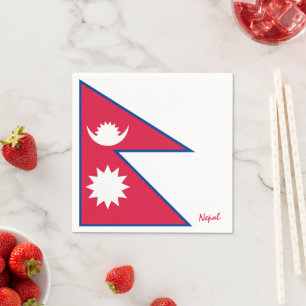Nepal & Nepalese Flag party fashion /sports Napkin