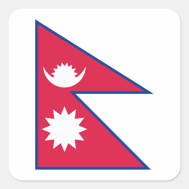 Nepal (Nepalese) Flag Square Sticker (Front)