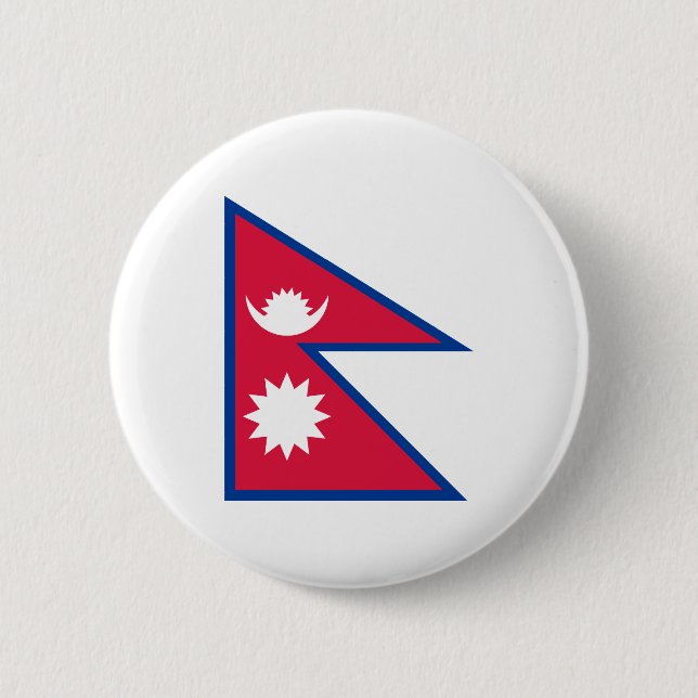 Nepal – Nepali Flag 6 Cm Round Badge (Front)