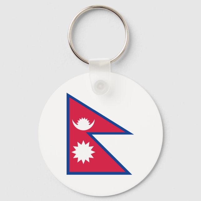 Nepal – Nepali Flag Key Ring (Front)