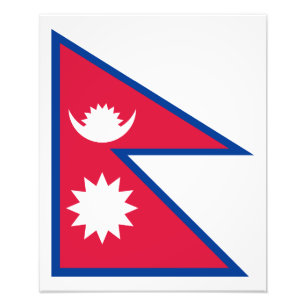 Nepal – Nepali Flag Photo Print