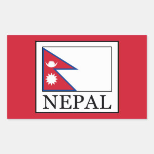 Nepal Rectangular Sticker