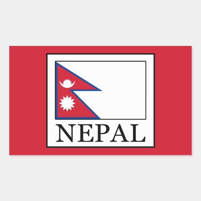 Nepal Rectangular Sticker (Front)