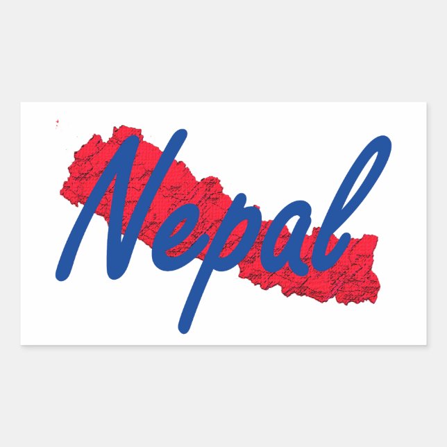 Nepal Rectangular Sticker (Front)