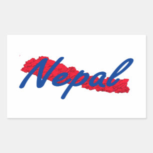 Nepal Rectangular Sticker