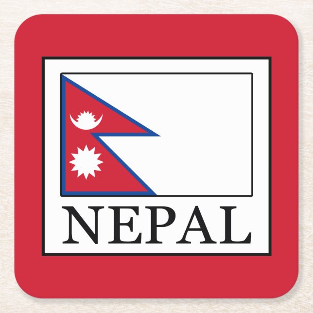 Nepal Square Paper Coaster (Front)
