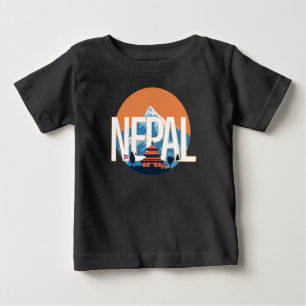 Nepal Temple Mount Everest Baby T-Shirt