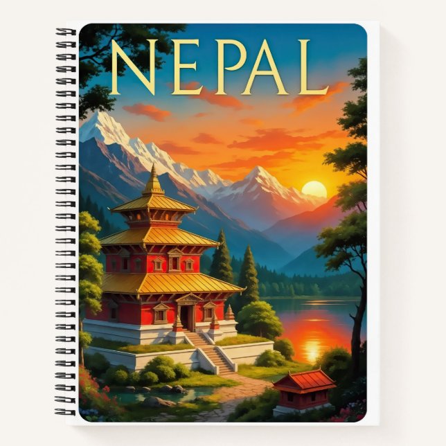 Nepal Travel Poster Notebook (Front)