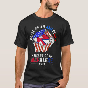 Nepalese American America Pride Foreign Country Ne T-Shirt