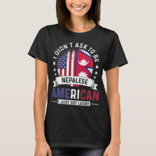 Nepalese American Flags Pride Country Nepal Flag T-Shirt