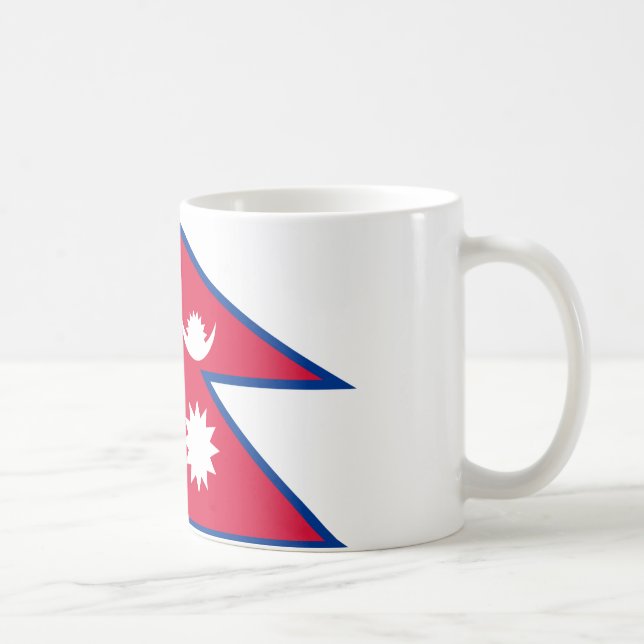  Nepalese Flag Ceramic Coffee Mug (Right)