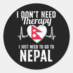 Nepalese Flag I Nepal Flag I Vacation Nepal Classic Round Sticker