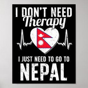 Nepalese Flag I Nepal Flag I Vacation Nepal  Poster
