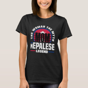 Nepalese Nepal Nepalese Flag Mothers Day T-Shirt
