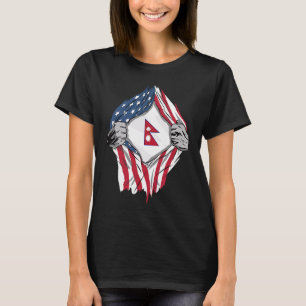 Nepali Blood Inside Me Nepal Flag T-Shirt