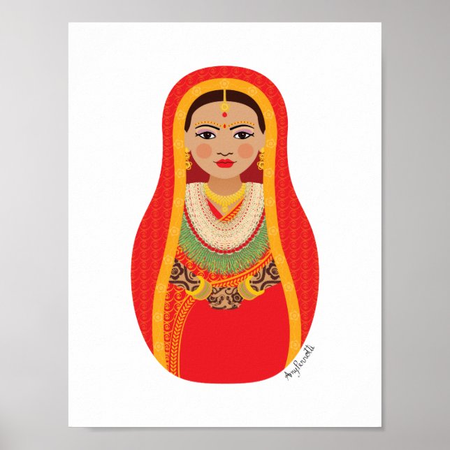 Nepali Bride Matryoshka Poster (Front)