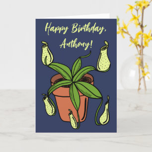 Nepenthes Pitcher Plant Illustration Personalised Card