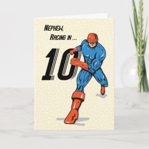 Nephew 10th Birthday Superhero Card