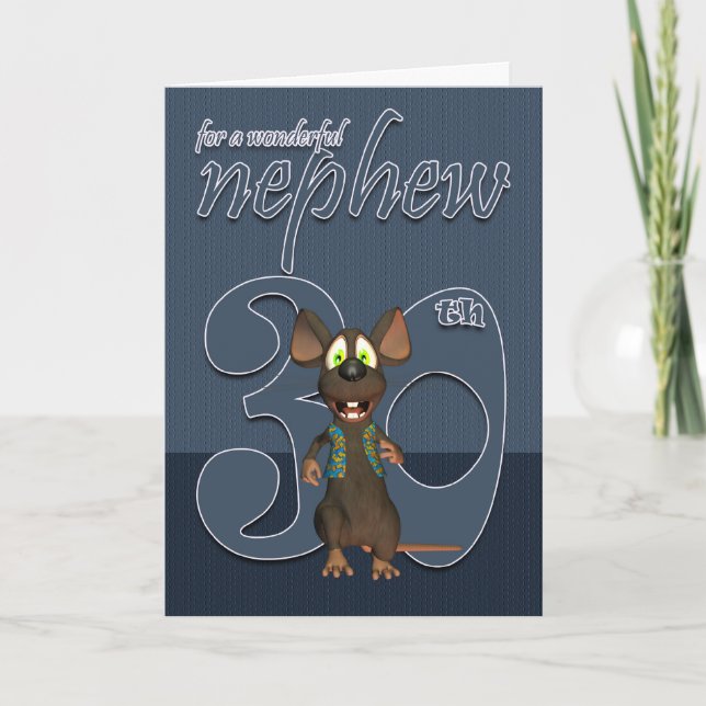 Nephew - 30th Birthday Card Mouse (Front)