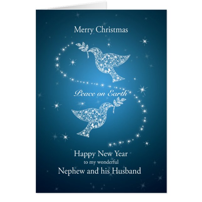 Nephew and his Husband, Doves of Peace Christmas (Front)