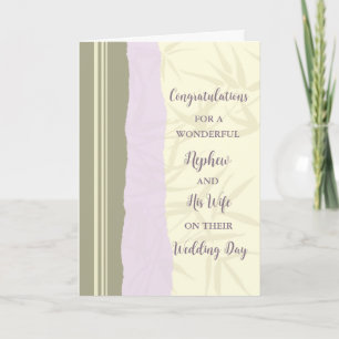 Nephew and His Wife Wedding Day Congratulations Card