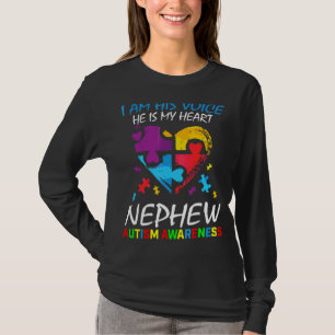 Nephew Autism Awareness His Voice My Heart Puzzle T-Shirt
