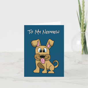 Nephew Birthday Card - Cute Dog