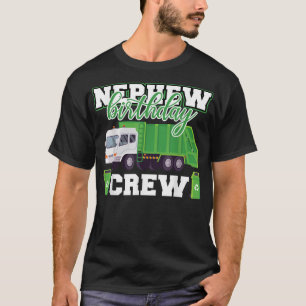 Nephew Birthday Crew Garbage Truck Family Matching T-Shirt