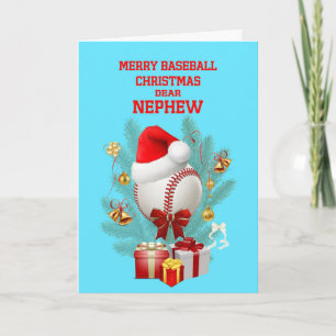 Nephew Christmas Baseball Holiday Card