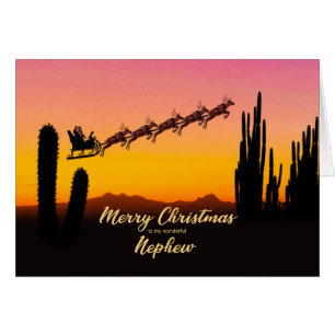Nephew Christmas Santa Over Desert