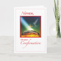 Nephew Confirmation Dove, Bible, Cross