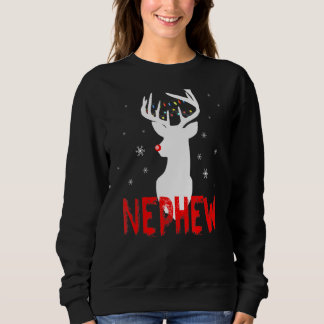Nephew Family Matching Pajama  Christmas Nose Deer Sweatshirt
