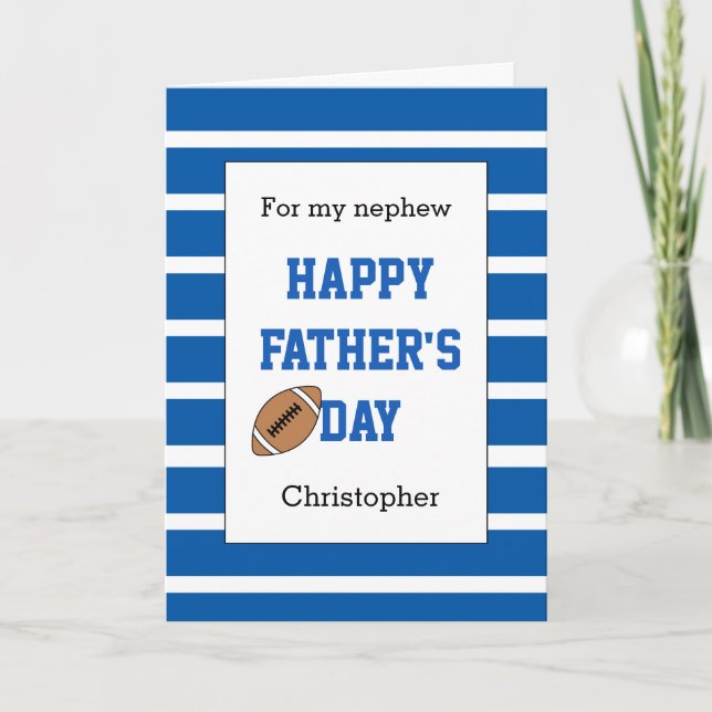 Nephew Football Father's Day Card (Front)