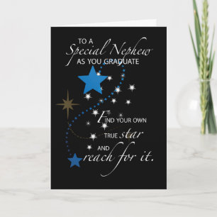 Nephew Graduation Star Card