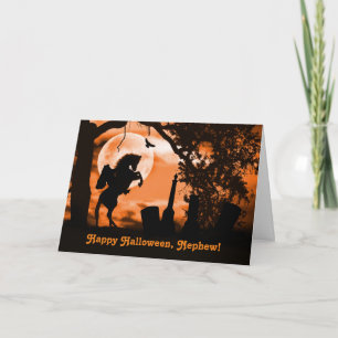 Nephew Halloween Card with Headless Horseman