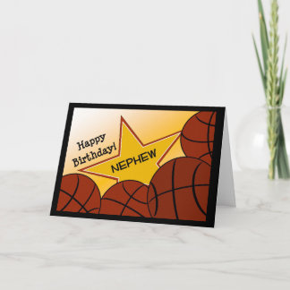 Nephew - Happy Birthday Basketball Loving Nephew Card