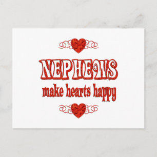Nephew Hearts Postcard
