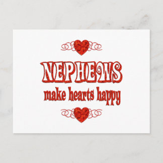 Nephew Hearts Postcard