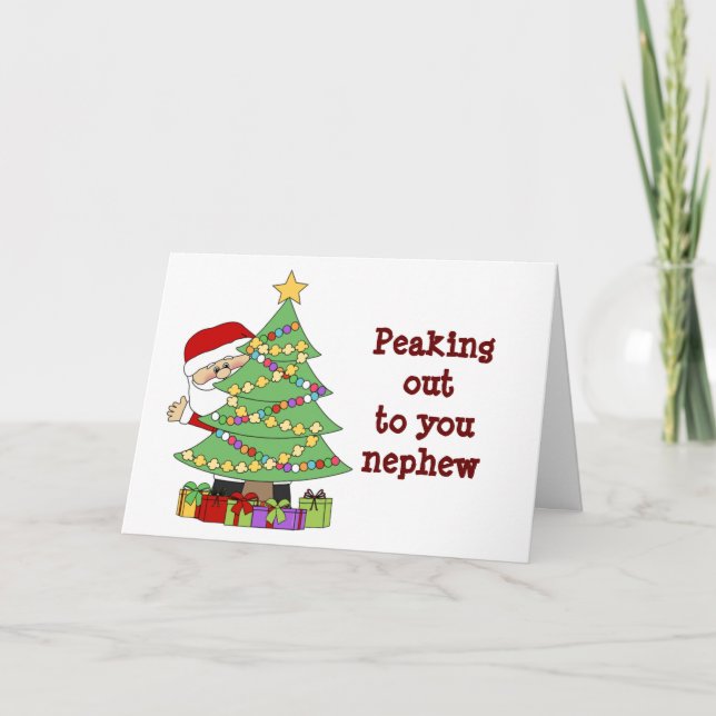 **NEPHEW** HOPE THAT SANTA IS "GOOD TO YOU" CARD (Front)