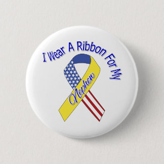 Nephew - I Wear A Ribbon Military Patriotic 6 Cm Round Badge